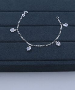 H2-84 Pulseira Baby Coração Cristal 1.76g Lote 16