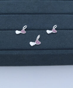 F3-30 Pingente Dois Corações Cravejado Importado 0.56g Lote 18