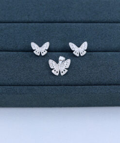 B1-4 CONJUNTO BORBOLETA CRAVEJADO IMPORTADO 2,75g Lote 18