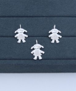 F2-27 Pingente Menina Cravejada  2.3g Lote 19