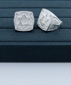 Q3-17 ANEL ESTRELA DE DAVI CRAVEJADO MASCULINO 10G LOTE 8