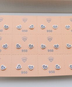 J2-143 Brinco Coração Blue 0.83g Lote 19