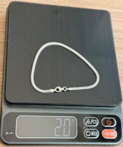 L5-4 Pulseira Catena Tulipana 20cm N F250,  2g   Lote 7