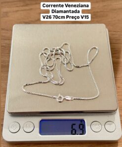 L4-11 CORRENTE VENEZIANA DIAMANTADA  V26 70CM  LOTE 3
