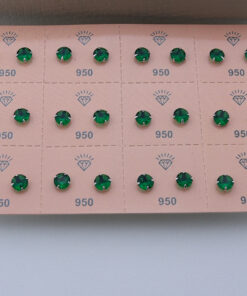 K5 BRINCO REDONDO 6MM ESMERALDA MÍN. 6 UNID.