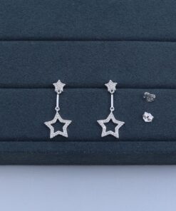 K1-87 Brinco Estrela Cravejada Peso Aproximado 2.2g L18