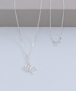 B5-30 Gargantilha PI Borboleta Peso Aproximado 2.05g Lote 17