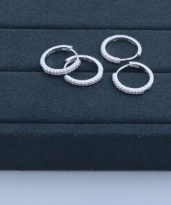 E3-26 Argola Cravejada Importada Verde  2.2g Lote 18