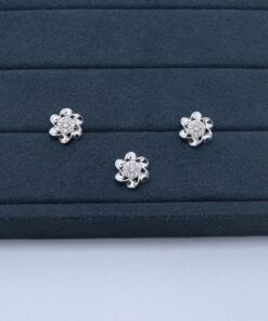 F3-1 Pingente Importado Flor Cravejada Cristal 1.27g Lote 17