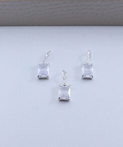 F1-38 Pingente Unissex 8x6mm Cristal PII1418 1g Lote 19