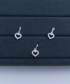 F2-31 PINGENTE CORAÇÃO CRAVEJADO S44588  0.6g Lote 20