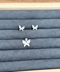 C3-69 Conjunto Borboleta Cravejado Importado  1,8g Lote 17