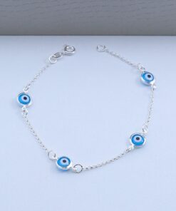 H1-1 Pulseira Olho Grego Peso Aproximado 1.7g Lote 16