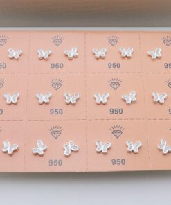 J2-125 Brinco Borboleta Cristal 0.99g Lote 19