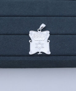 M3-37 Pingente Masculino Jesus Estrela de Davi TAM 3,7cm 3,44g Lote 2