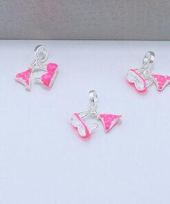 D2-33 Berloque Biquíni Rosa 1.25 Lote 20