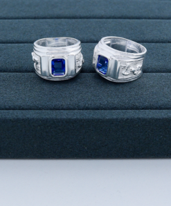 Q3-8 ANEL PEDRA AZUL MASCULINO ESPECIAL 7,7G  LOTE 8