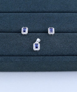 B1-68 CONJUNTO RETANGULAR CRAVEJADO IMPORTADO 2,3g Lote 17