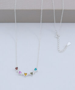 B5-65 Colar Coração Cravejado Importado Peso Aproximado 2,7g Lote 17