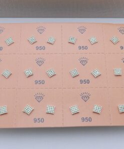 K1-30 Brinco Quadrado Cravejado Verde minimo 6und.