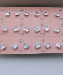 A1-14 Brinco Coração 8mm, MÍNIMO 6 PARES