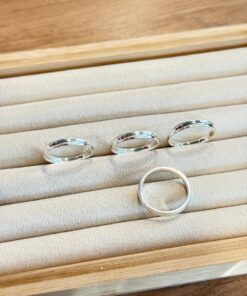 ALIANÇA 3MM BOLEADA ANATOMICA LISA LOTE 13