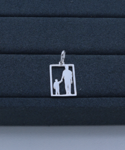 M2-48 Pingente Pai e Filho Tam 2,8cm  1g Lote 2