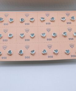 J3-28 BRINCO CRAVAÇÃO INGLESA CORAÇÃO AZUL 6MMM