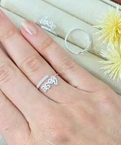 P5-19 Anel Cravejado Love ANI1329 regulável  1g Lote 19