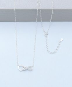 C3-47 Colar Infinito Coração Peso Aproximado 2.28g Lote 17