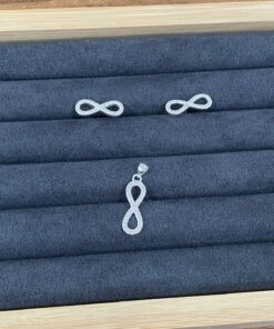 Alternative view of B6-11 Conjunto Cravejado Importado Sem Corrente  2,2g Lote 17