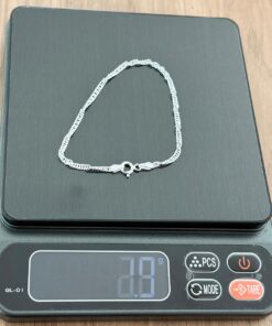 L4-28 Pulseira Cingapura 2,2mm 18,5cm F040 Lote 4