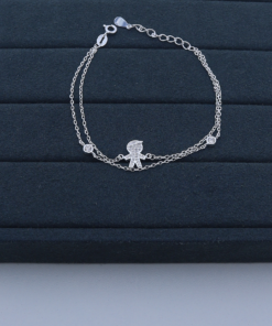 H4-132 Pulseira Cravejada Importada PESO APROXIMADO 2,1g Lote 17