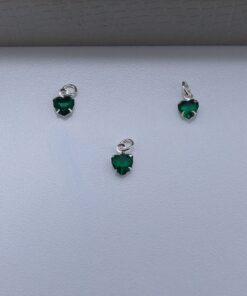 F2-91 Pingente Coração 5mm Esmeralda