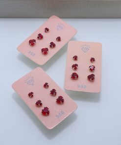 A1-11 Trio Coração Vermelho 3, 4 e 5mm