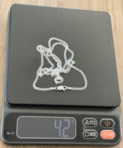 L1-43 CORRENTE GRUMET DIAMANTADA 2,1MM 60CM LOTE 3