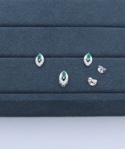 B5-13 Conjunto Cravejado Verde  1.37g Lote 19