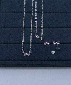 B6-3 Conjunto Lacinho Rosa 3.40g Lote 19