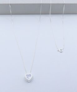 B2-81 Colar Coração Cristal 2.71g Lote 17