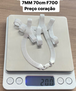 L3-27 CORRENTE PIPOCA FLAT 7MM 70CM F700  LOTE 5