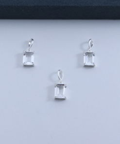 F4-37 Pingente Quadrado Cristal  1,5g Lote 19