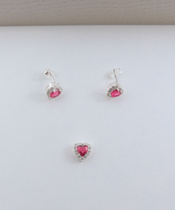 B5-70 CONJUNTO CORAÇÃO VERMELHO  2,4g Lote 17