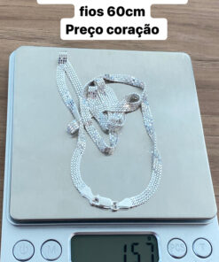 L1-27 CORRENTE VENEZIANA 4 FIOS 60CM 15,7g LOTE 5