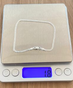 L5-21 Pulseira Grumet Duplo 2mm 20cm A F040 1,80g Lote 5