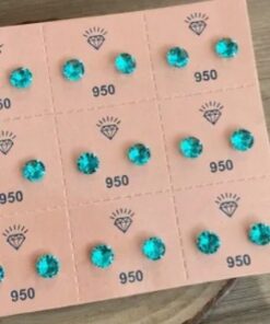 K5- BRINCO REDONDO 6MM TURMALINA MÍN. 6 UNID.