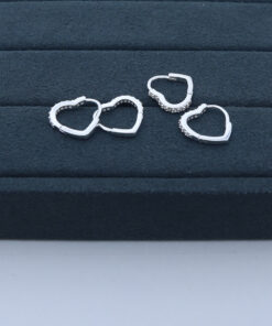 E2-8 Argola G Cravejada Coração Importada  1,9g Lote 18