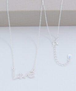 B3-33 Colar Love Cravejado Importado Peso Aproximado 1,9g Lote 17