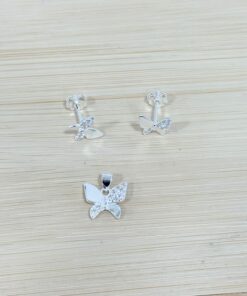 Alternative view of C3-69 Conjunto Borboleta Cravejado Importado  1,8g Lote 17