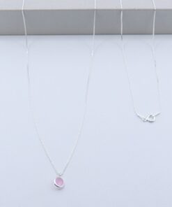 B3-93 Colar Ponto de luz Red. Rosa