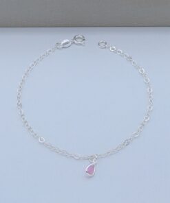 H3-11 Pulseira Gota Rosa 1.26g Lote 16